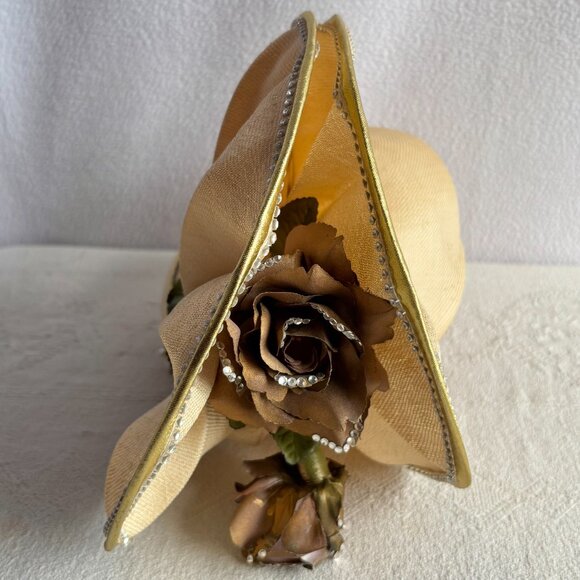 Cream Colored Dramatic Church Hat Jack McConnell Red Feather main image 6